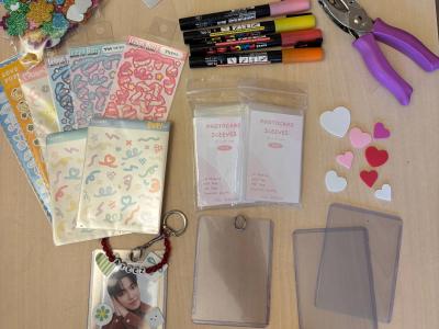 Fotografi af kreamaterialer til photocardholder