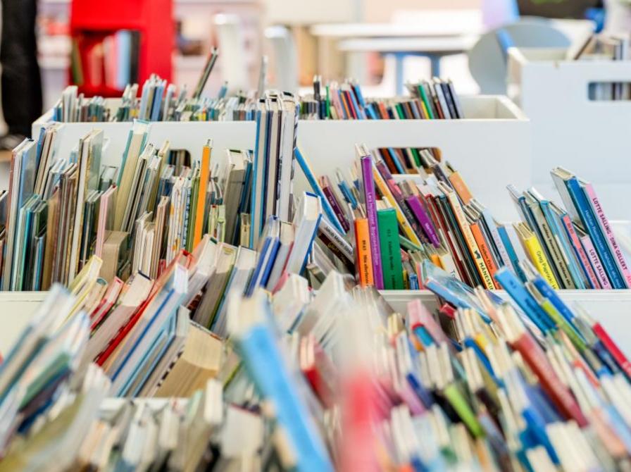 Fotografi af bogsalg