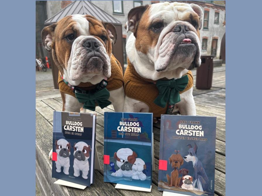 Fotografi af Bulldog Carsten og Walter